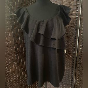 Nine West black sleeveless top